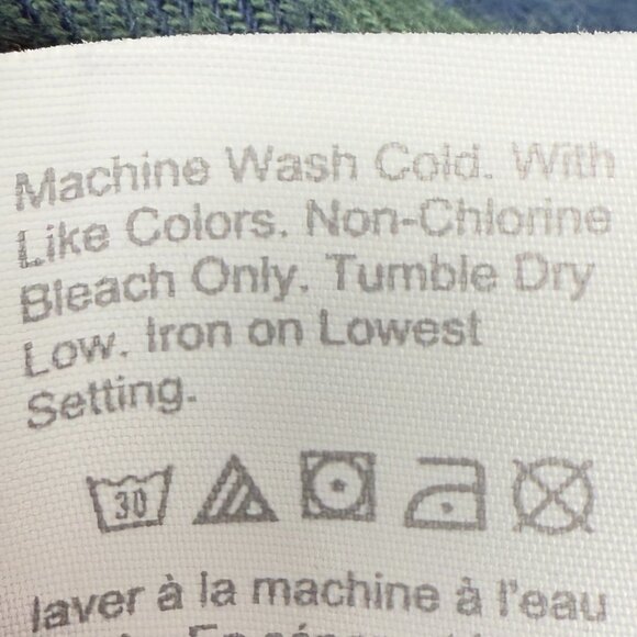 EUC Men's J. CREW Flannel Button Down Camp Shirt Navy and Green Gingham | Size L - Picture 8 of 8